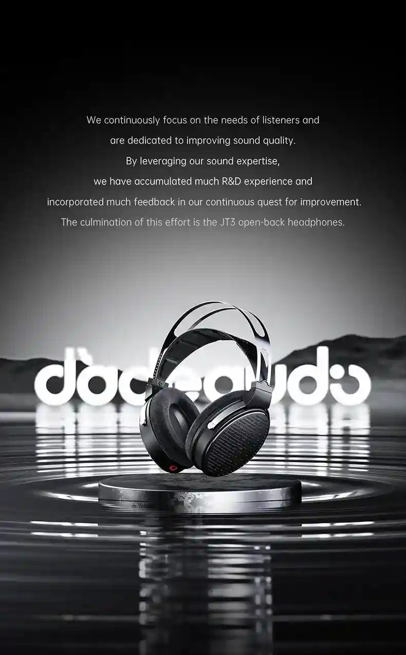 Open-Back Headphones 50mm Dynamic Driver with Detachable Mic - Tidesmit Tidesmit