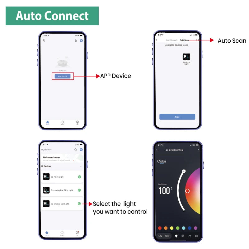 LED Rock Lights for Trucks | 4-12 Pod RGB App-Controlled Underglow Kit Tidesmit