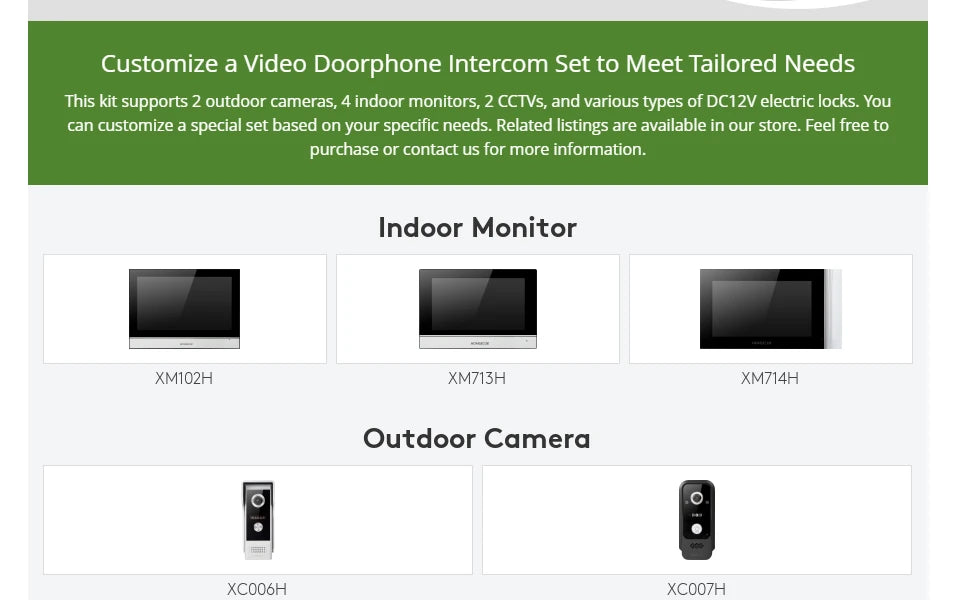 Tuya WiFi 10" Video Doorphone, With DC12V Fail Safe NC Lock, 1080P Doorbell Camera, IP65 Waterproof