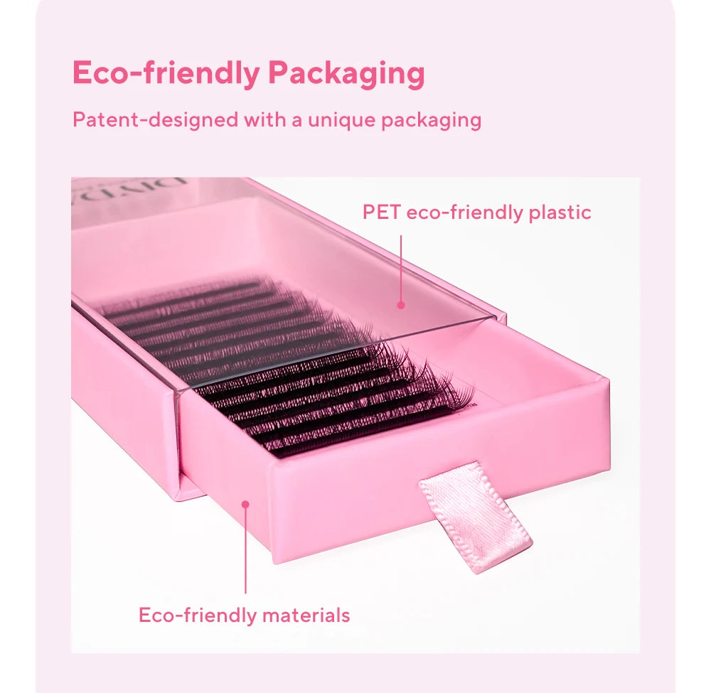 DIYDAY U-shaped Eyelash Extension Easy to Apply 3D Volume False Lashes Natural Wispy U YY Shape Faux Mink Eyelashes for