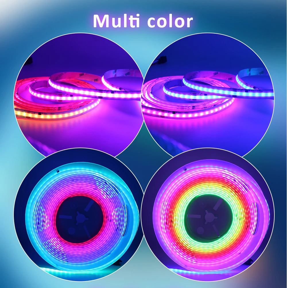 5M 10M 15M 20M Wifi RGBIC LED Strip Light 24V COB WS2811 Pixel Flexible Ribbon FairyNest APP IR Remote Alexa Voice Control Lamp