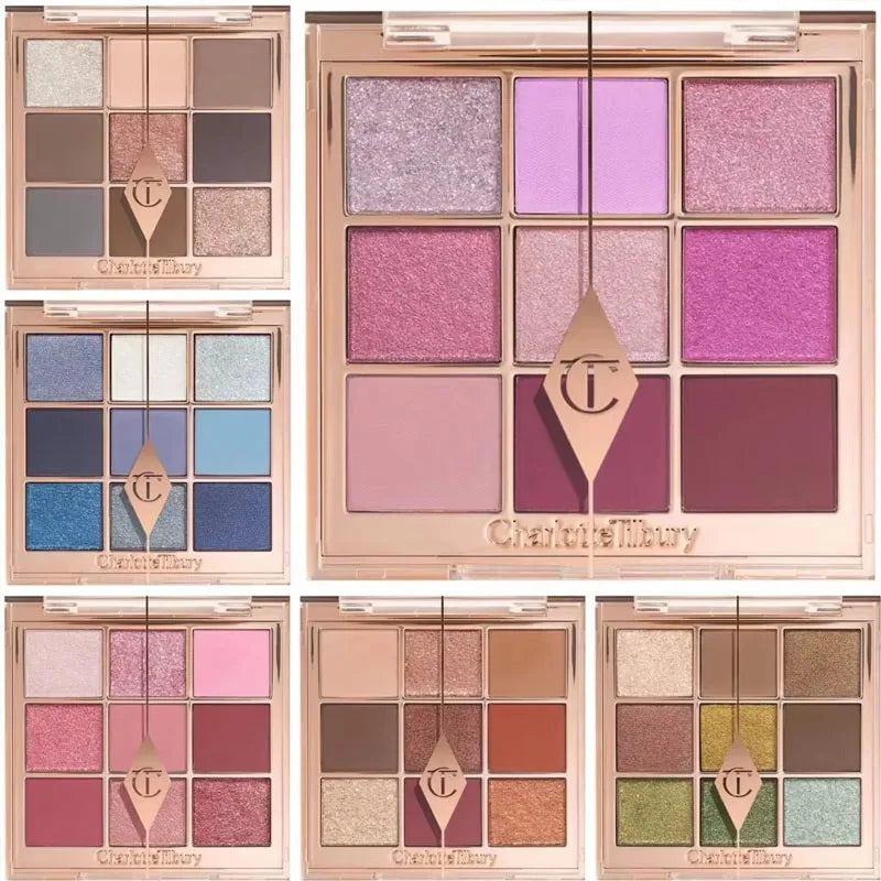 Tidesmit 9 Colors Rose Pink Eyeshadow Palette featuring matte pearly and glitter finishes for vibrant eye makeup looks