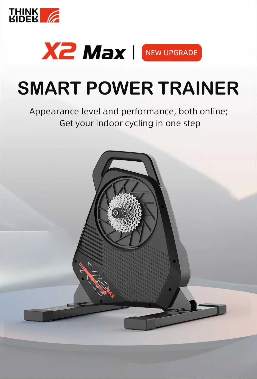 Smart Bike Trainer X2Max with Precision Power Meter for Road and MTB Tidesmit