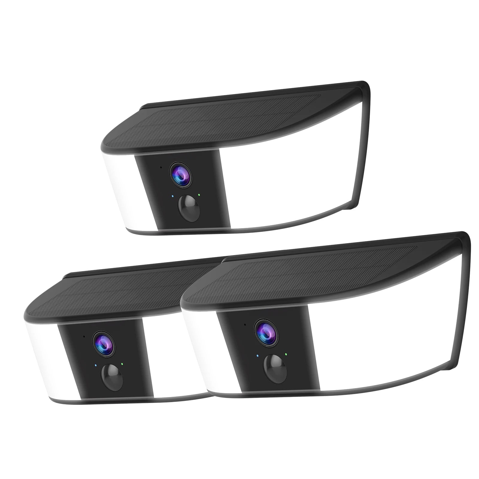 2K Solar Camera Wall Light Outdoor Surveillance Camera 5200mAh Battery Camera Color Night Vision Local Alarm Humanoid Detection