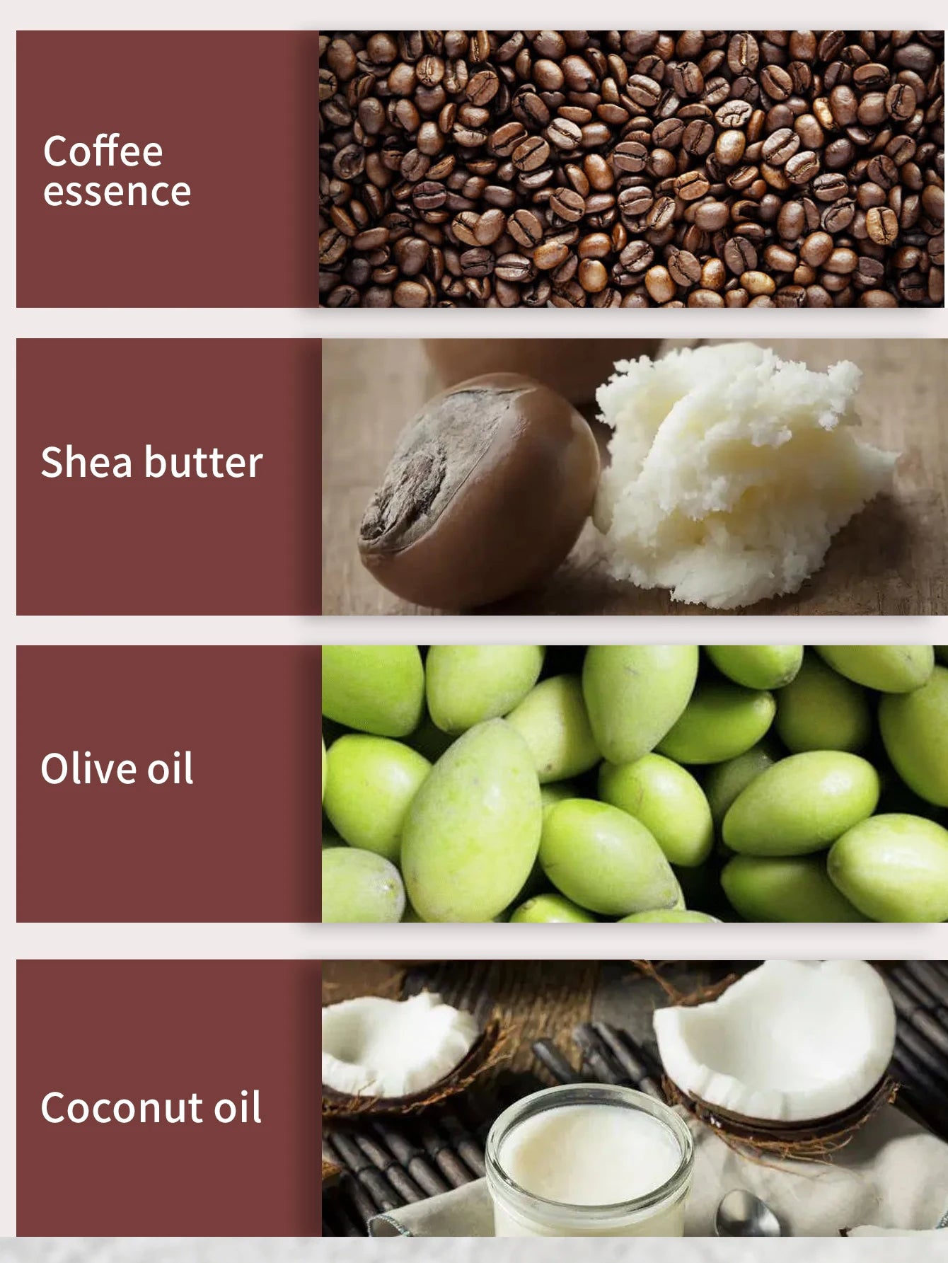 J+60g Coffee Solid Shampoo Moisturizing Cleaning Decontamination Oil Control Dandruff Removing Hair Care Soap