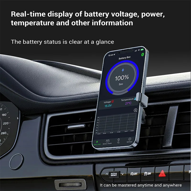 12V Battery Monitor Bluetooth - HT-BM01 Wireless App Tracking Tidesmit