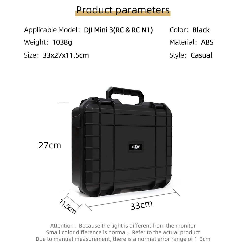 DJI Mini 3 Pro Hard Case - Waterproof Protective Storage Box Tidesmit