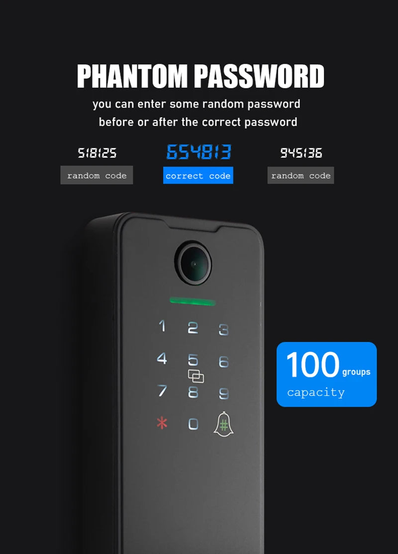 Tuya Wifi Fingerprint Smart Door Lock Digital Electronic Lock Remote Unlock Keyless Security Anti-theft Smart Home Hotel Office