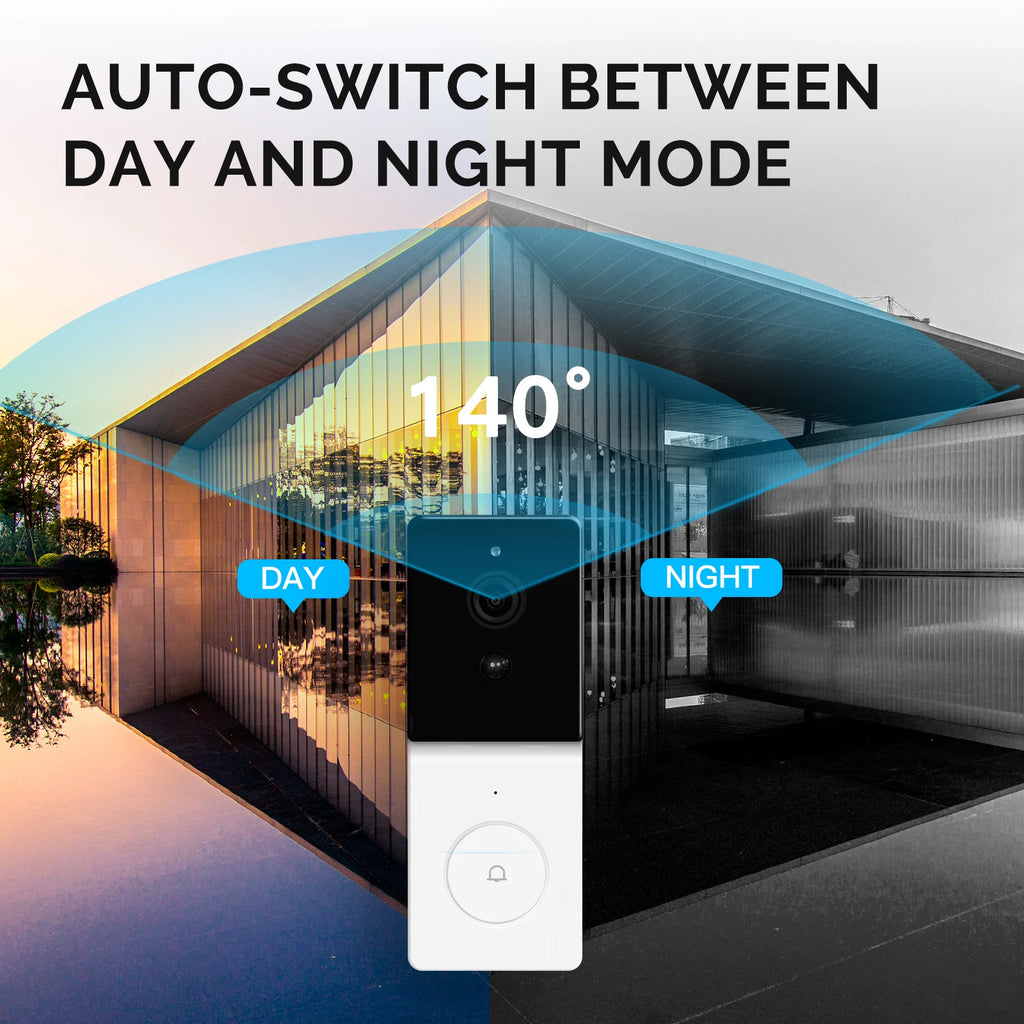 MOES Tuya Smart WiFi Video Doorbell Camera with 2-Way Audio Intercom, Night Vision & Wireless Door product  Home Security