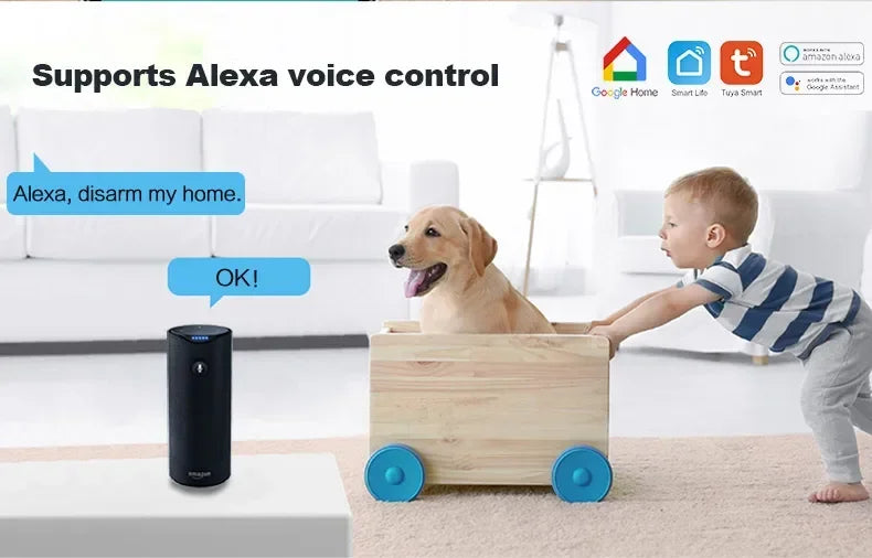 Wireless Home Alarm System with WiFi App Control & Smart Integration Tidesmit