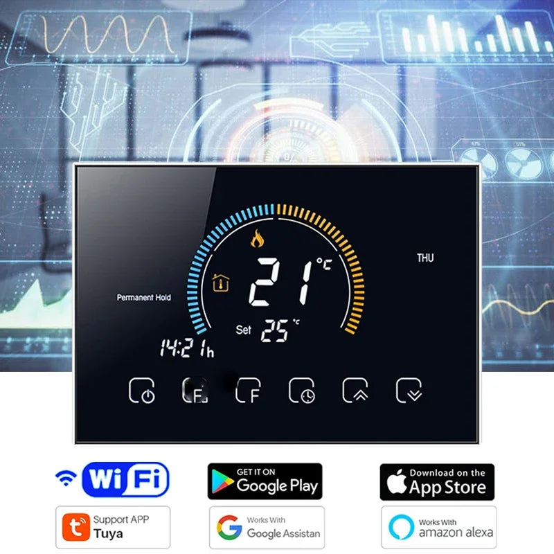 Smart Wi-Fi Thermostat with Color Screen - BHT8000 Series Tidesmit