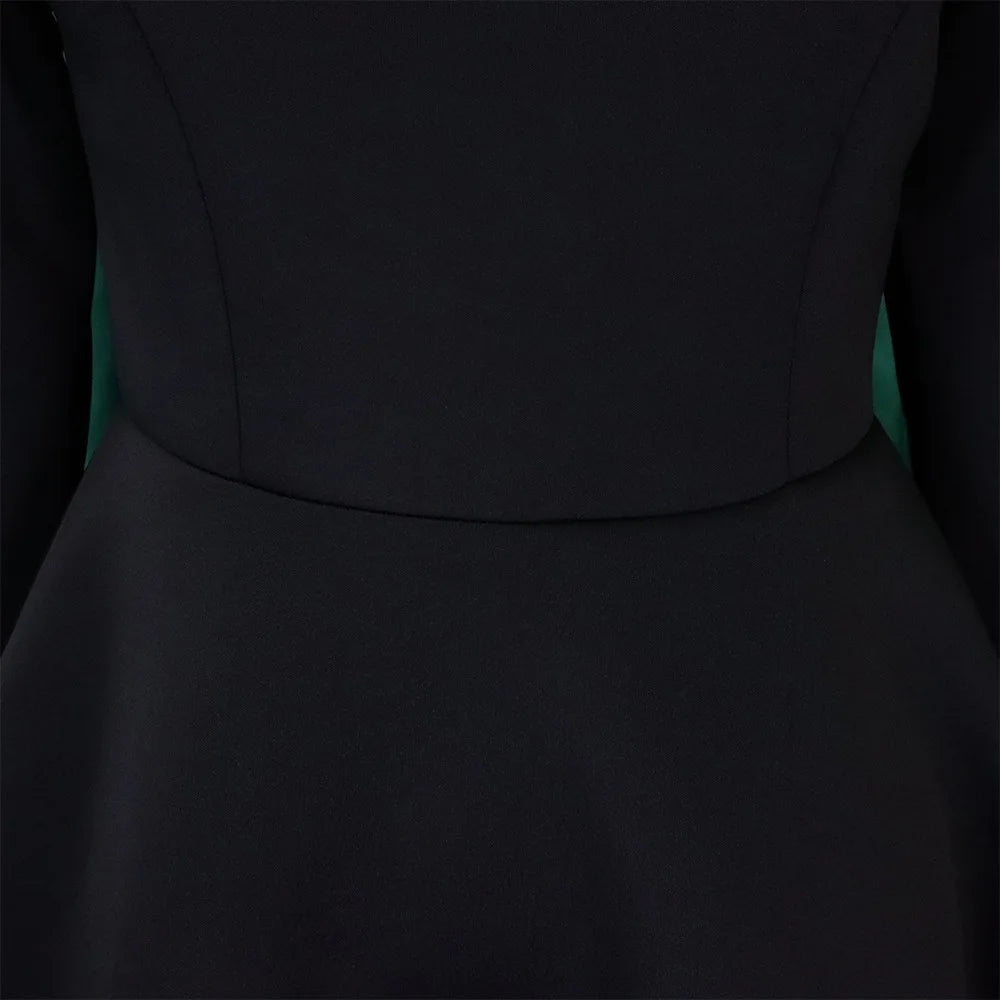 Elegant Pure Color Maxi Dress Evening Gown A- Line Skirt Polyester Fabric round Neck Short Sleeve High Waist Midi Dress
