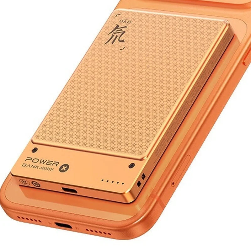 Tidesmit Magnetic Power Bank 5000mAh Qi2 20W Fast Charger - Orange 5000mah orange Tidesmit