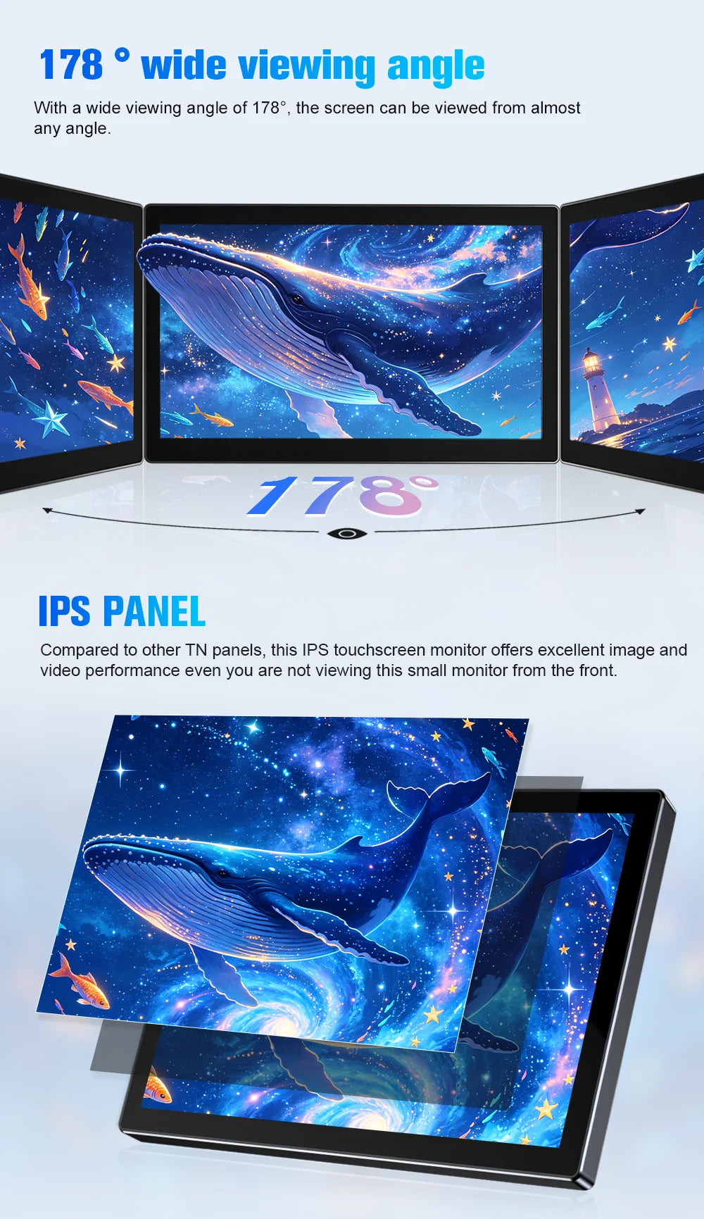 FORZOLA Raspberry Pi Screen 10.1 Touchscreen Monitor 1920x1200 HDMI Monitor IPS Display Free-Driver for Raspberry Pi 5/4/3/2 Win