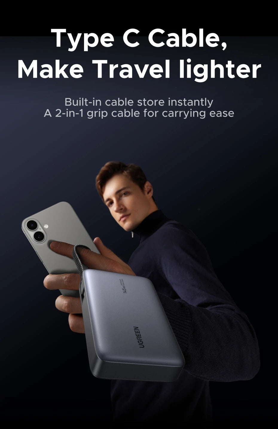 145W 20000mAh Laptop Power Bank with PD Fast Charging - Tidesmit Tidesmit