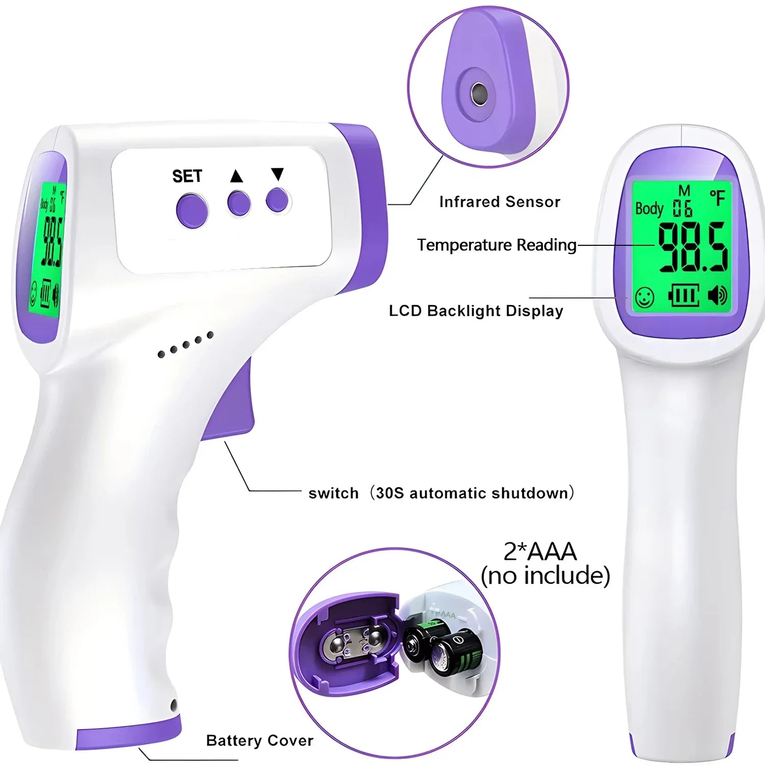 Smart LCD Rechargeable English Voice Wrist Blood Pressure Monitor Digital Automatic BP Tonometer Heart Rate Sphygmomanometer