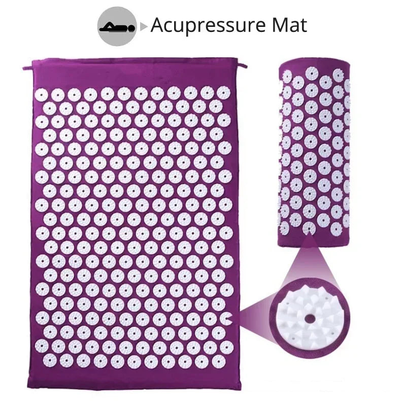1PC/SET Massager Cushion Acupressure Mat Pillow Relieve Stress Back Pain Massage for Acupuncture Yoga Muscle Relaxation