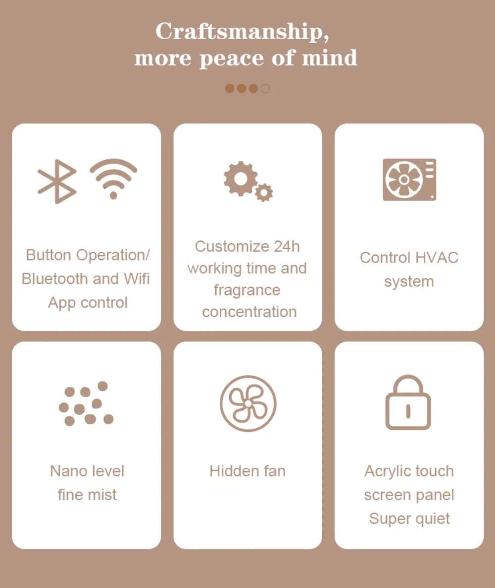 Hotel Lobby Smart Essential Oil Diffuser App Control Waterless Aroma Diffuser 3000m³ Scent Machine Aromatherapy Air Freshener