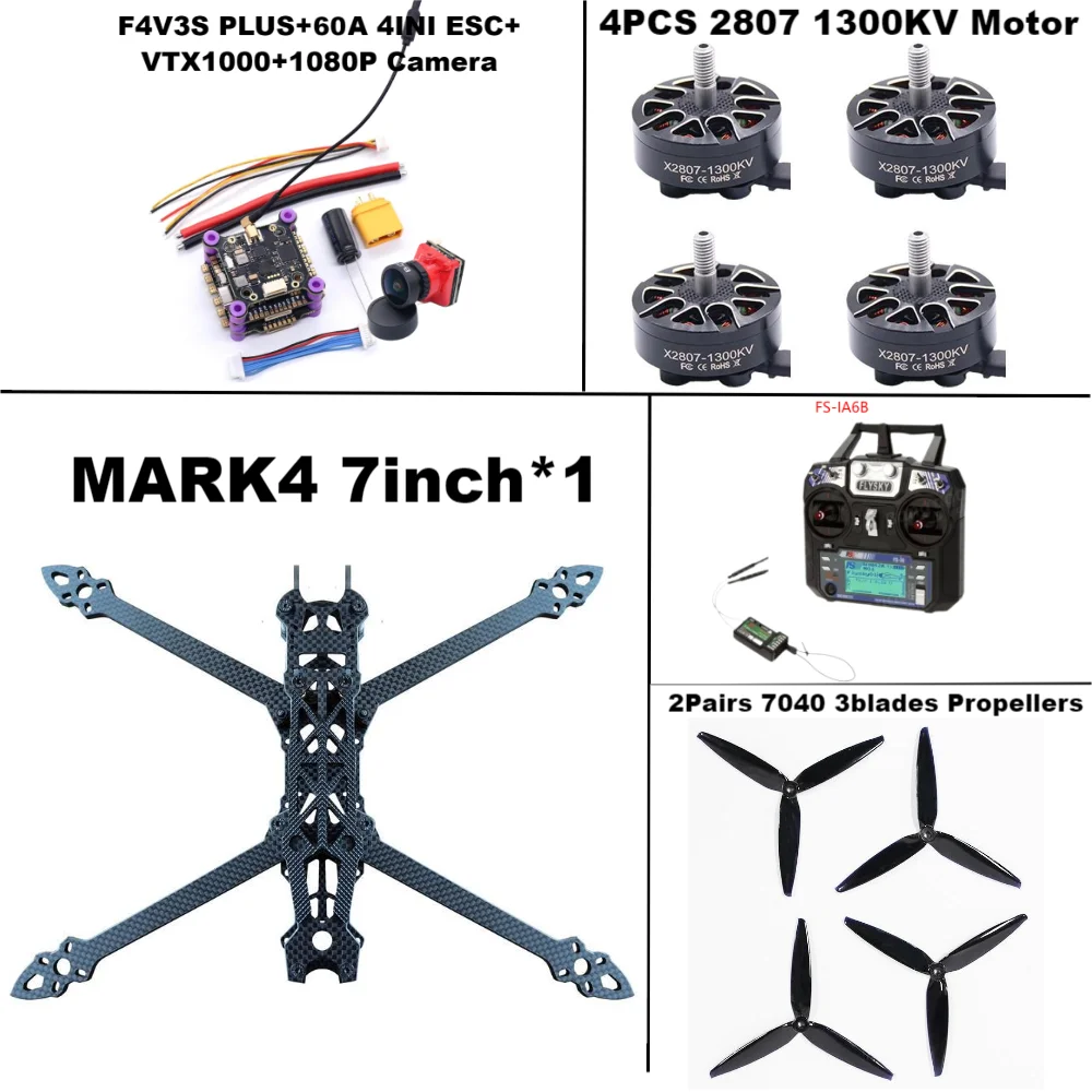 7-Inch FPV Racing Drone Kit with Carbon Fiber Frame - Tidesmit PLUS 60A Package L Tidesmit