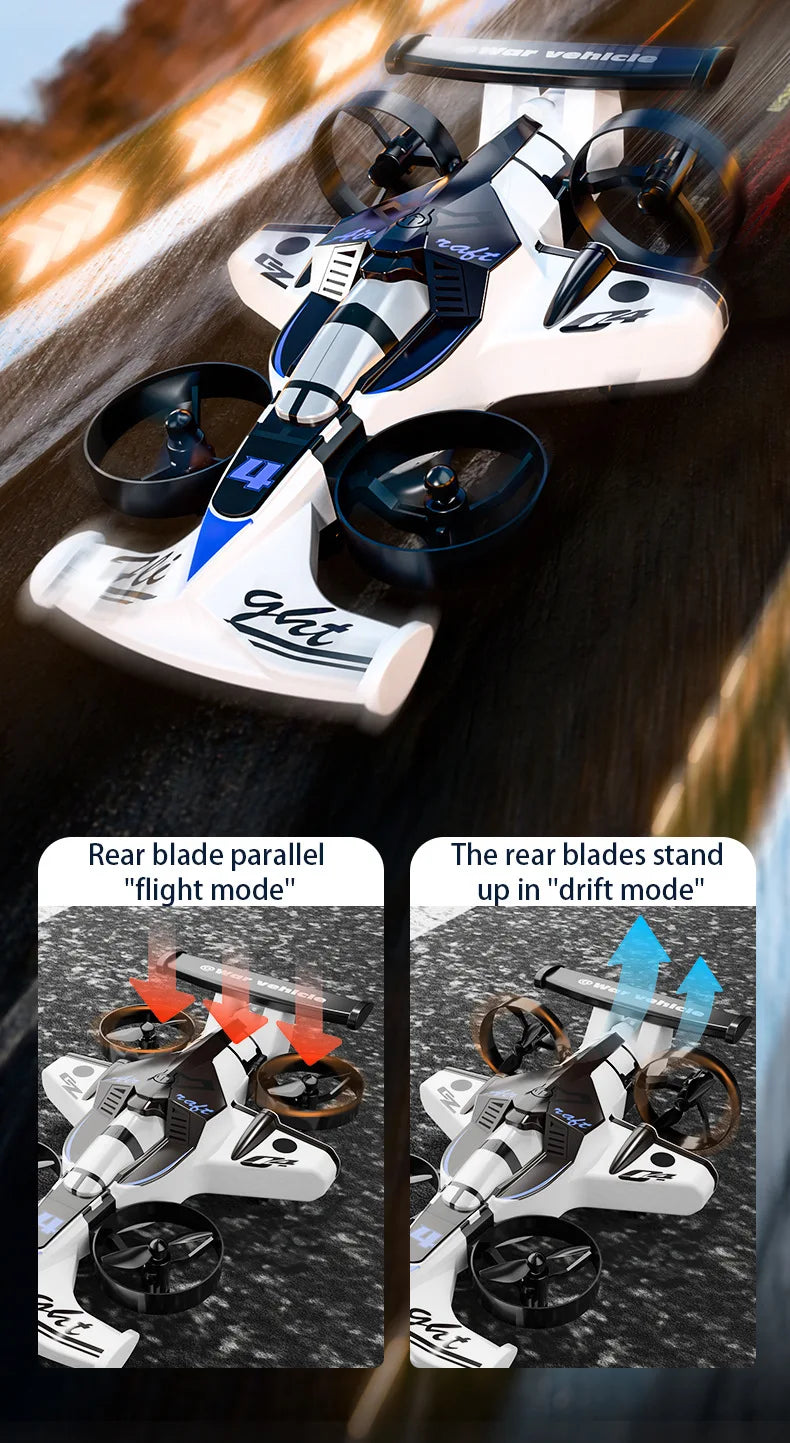 Remote Control Drone Car 2-in-1 Flying Vehicle - White, Green, Purple Tidesmit