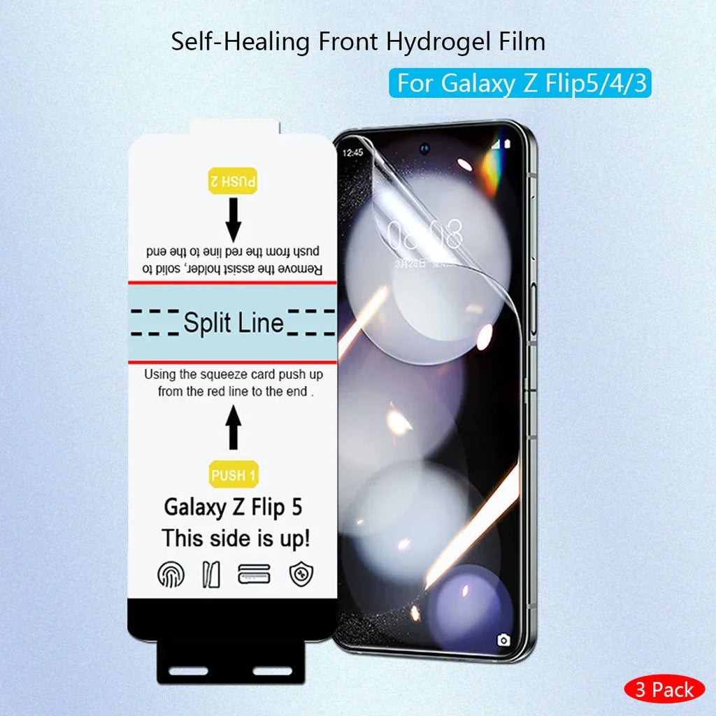 Samsung Galaxy Z Flip Screen Protector - HD Self Healing Film (3 Pack) Tidesmit
