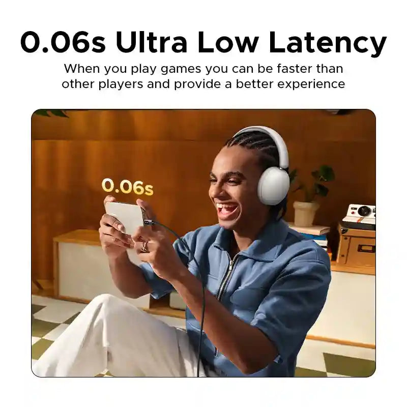 Wireless Over-Ear Headphones with 80H Playtime and Noise Cancellation Tidesmit