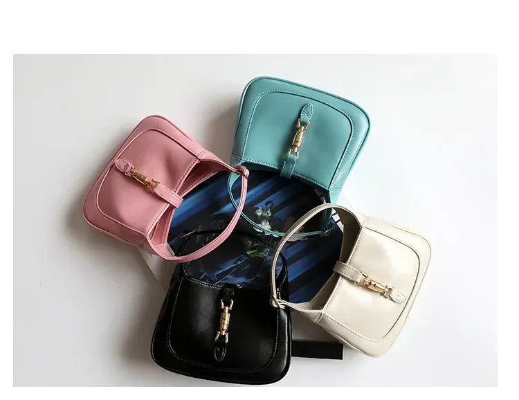 New High-quality Cowhide Women's Underarm Bag Handbag Zipper Opening Women's Bag Business and Casual Style