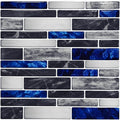 10pcs/set Flat Marble Mosaic Tiles Sticker Transfers Covers For Kitchen Bathroom Tables Peel & Stick Waterproof Art Wall Decals