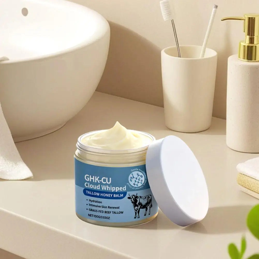 GHK CU Copper Peptide Tallow Honey Balm Cloud Whipped For Face Body Intensive Renewal Hydrate Nourish Skin Balm