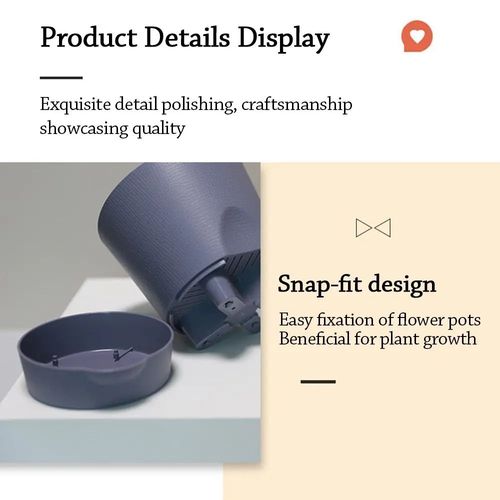 Multicolor Flower Pot Plastic Detachable Base Self-watering Flowerpot Breathable Round Removable Bottom Planter Home Gardening