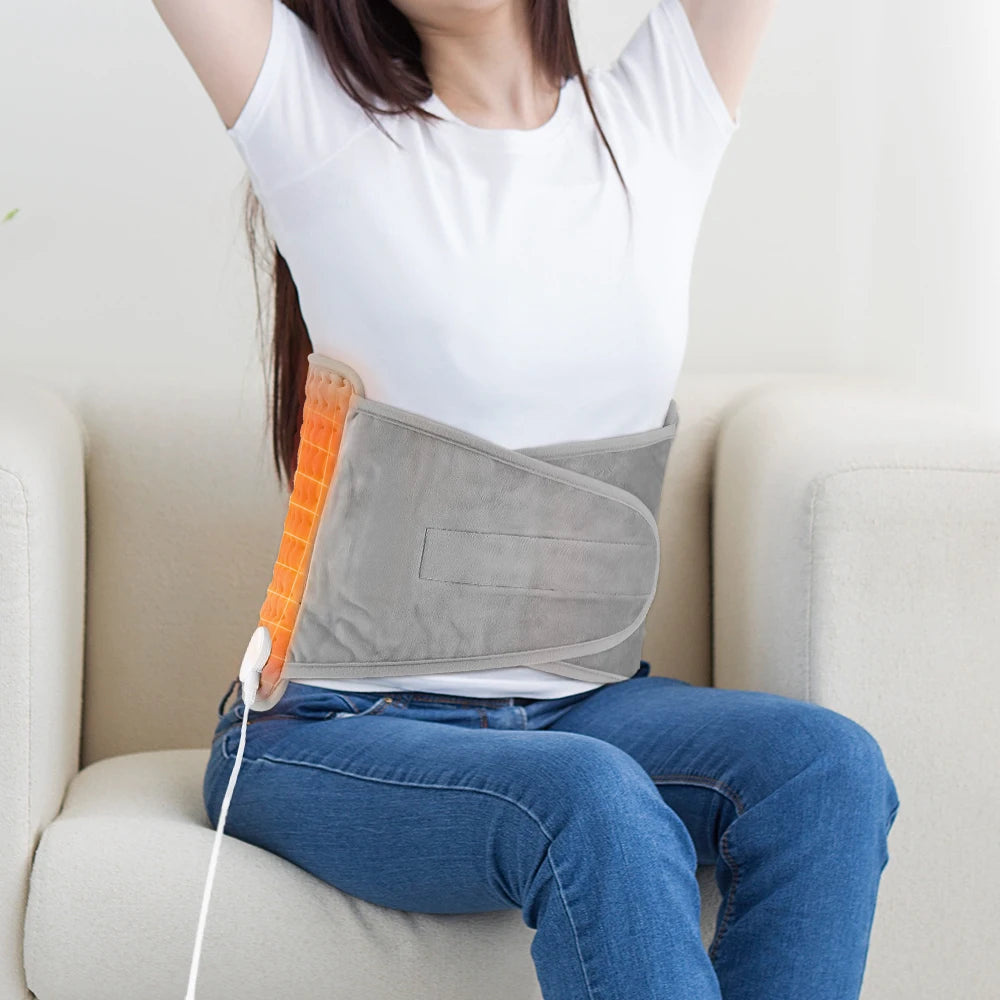 Electric Heating Pad for Back Pain Relief, 9-Heat Levels by Tidesmit Massage Cushion Tidesmit