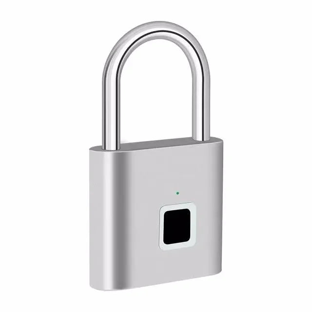 Keyless Smart USB Charging Fingerprint Lock Smart Padlock Waterproof Door Lock 0.3sec Unlock Portable Anti-theft Padlock Zinc