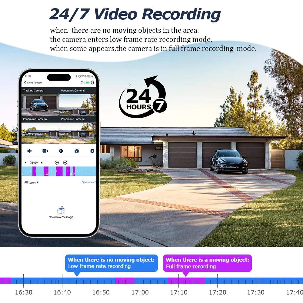 4G Solar Surveillance Camera 4‑Lens 60X Optical Zoom Human Tracking 31200MAH Battery 24‑Hour Recording Outdoor Security Cameras