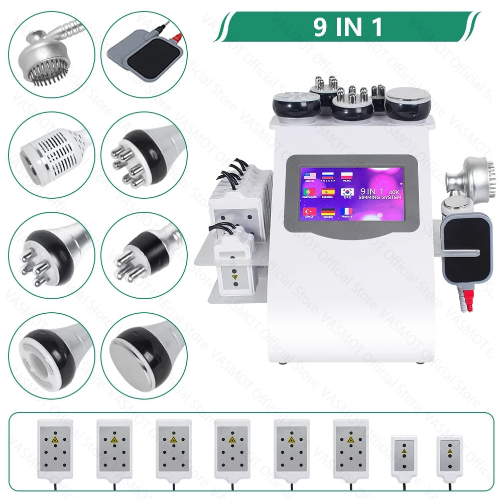 40K Ultrasonic Cavitation Body Sculpting Machine - 6-in-1 Pro Device Relaxation Treatment Tidesmit