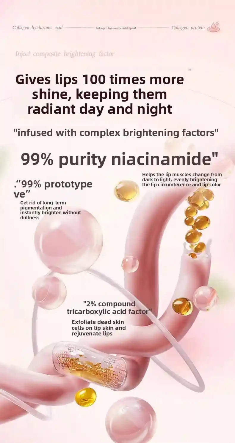 Lip Plumping Oil With Hyaluronic Acid - Hydrating Gloss Treatment Lip Care Tidesmit
