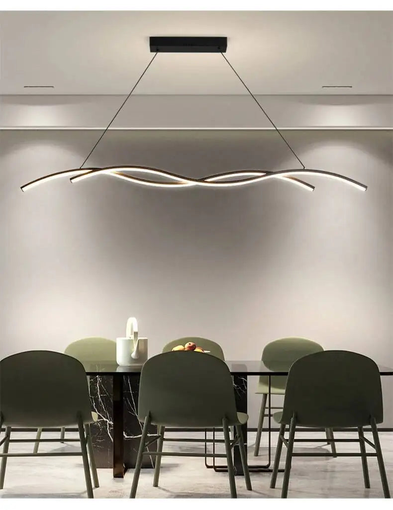 Black White Led Restaurant Pendant Lights Modern Minimalist Hotel Bar Restaurant Chandelier Home Indoor Decoration Lighting Lamp