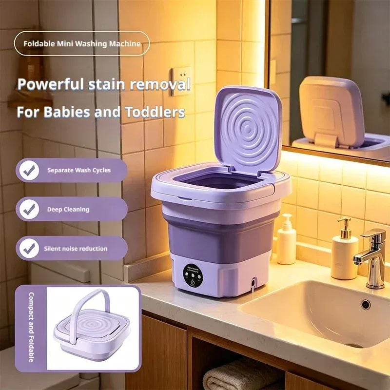 9L Collapsible Mini Washing Machine 100V-240V EU Plug