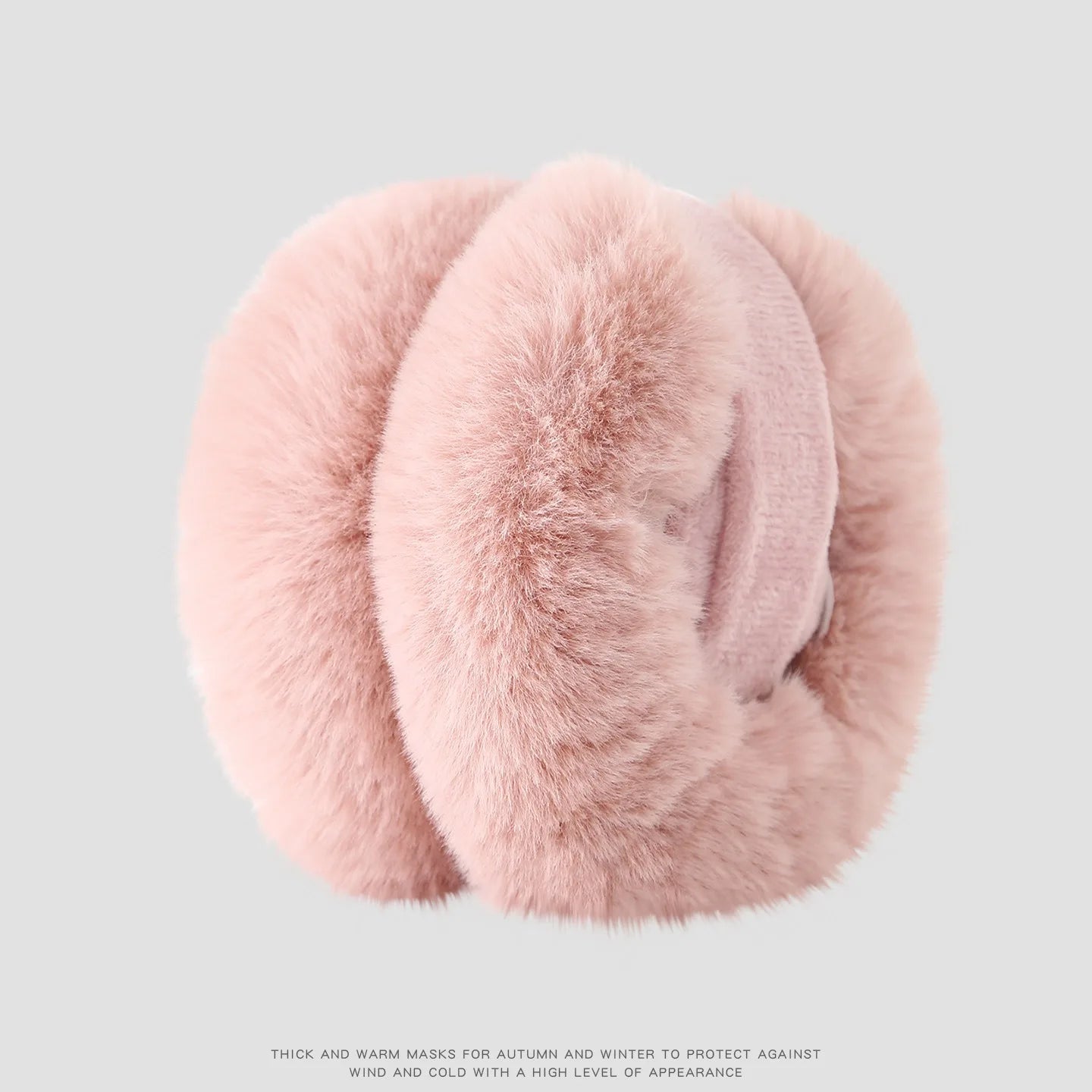 Plush Winter Earmuffs for Women & Men - Soft Fleece Ear Warmers Pink Tidesmit
