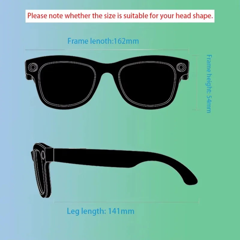 Smart Glasses With 8MP AI Camera and Spatial Audio - Tidesmit Tidesmit