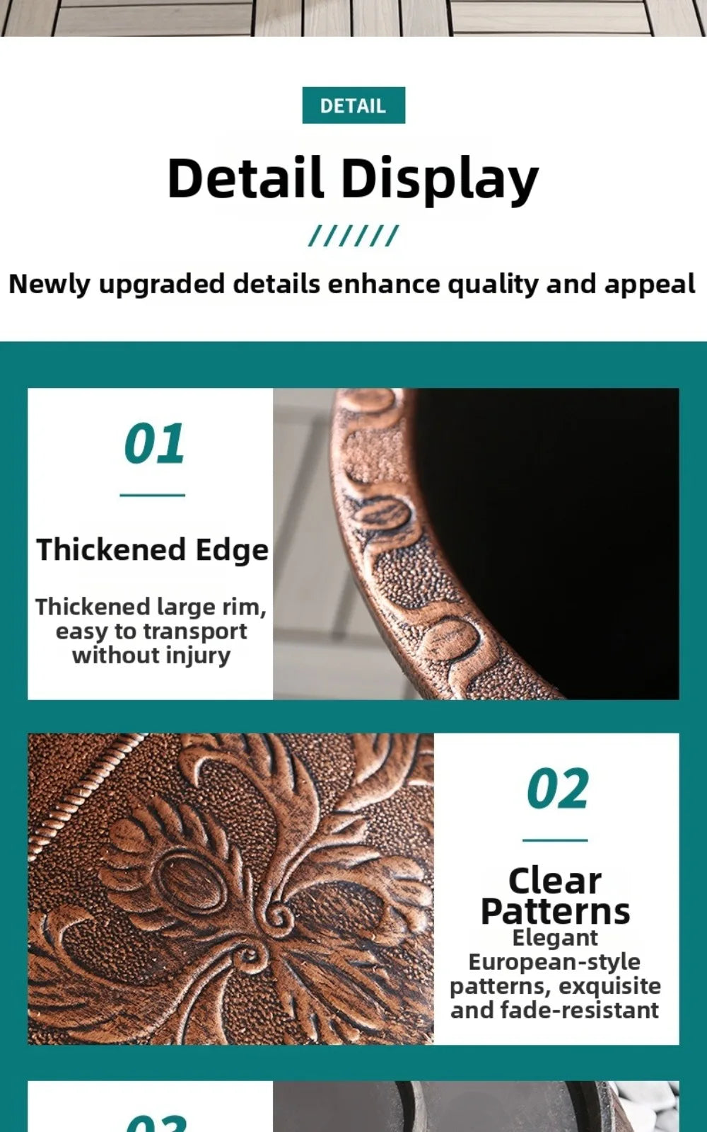 Resin Lotus Planter Pot Large 7.5L Capacity Water Reservoir Planter 19cm Height Copper Bronze Retro Flower Pot Home Gardening