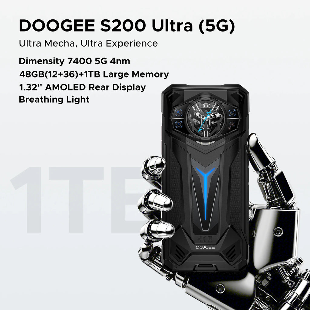 DOOGEE S200 5G Rugged Smartphone with Dual AMOLED Display & 1TB Storage AE Tidesmit