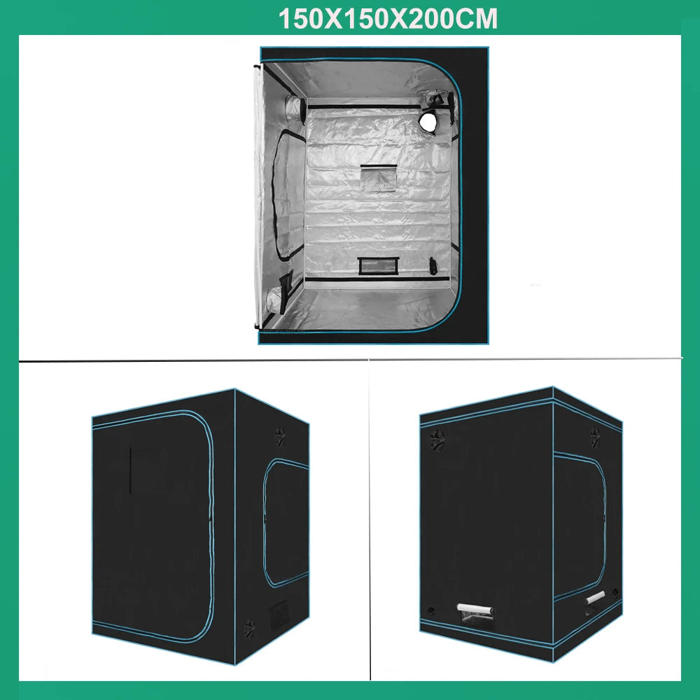 BEYLSION New Growbox Complete Set Air Tent Grow With Dimmable LED Grow Lamps Centrifugal Fans Activated Carbon Air Filter Set