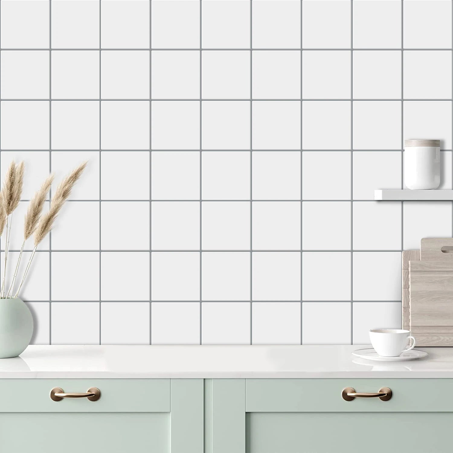10 Sheets Square Grid Peel And Stick Tile Mosaic Tile For Kitchen Bathroom Living Room Backsplash