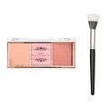 Tidesmit 3-Color Cheek Red Plate displaying natural matte milk tea orange shades for a seamless face makeup look
