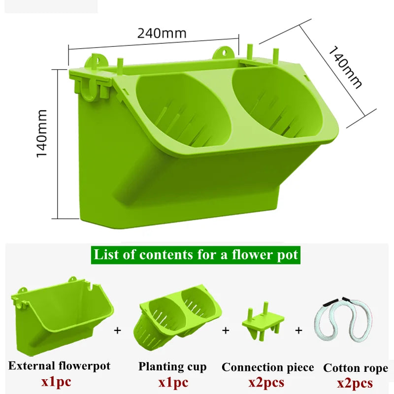Plant Wall Flowerpot Modular Vertical Greening Basin Stackable Combination Wall Hanging Planter Flower Pots Garden Decoration