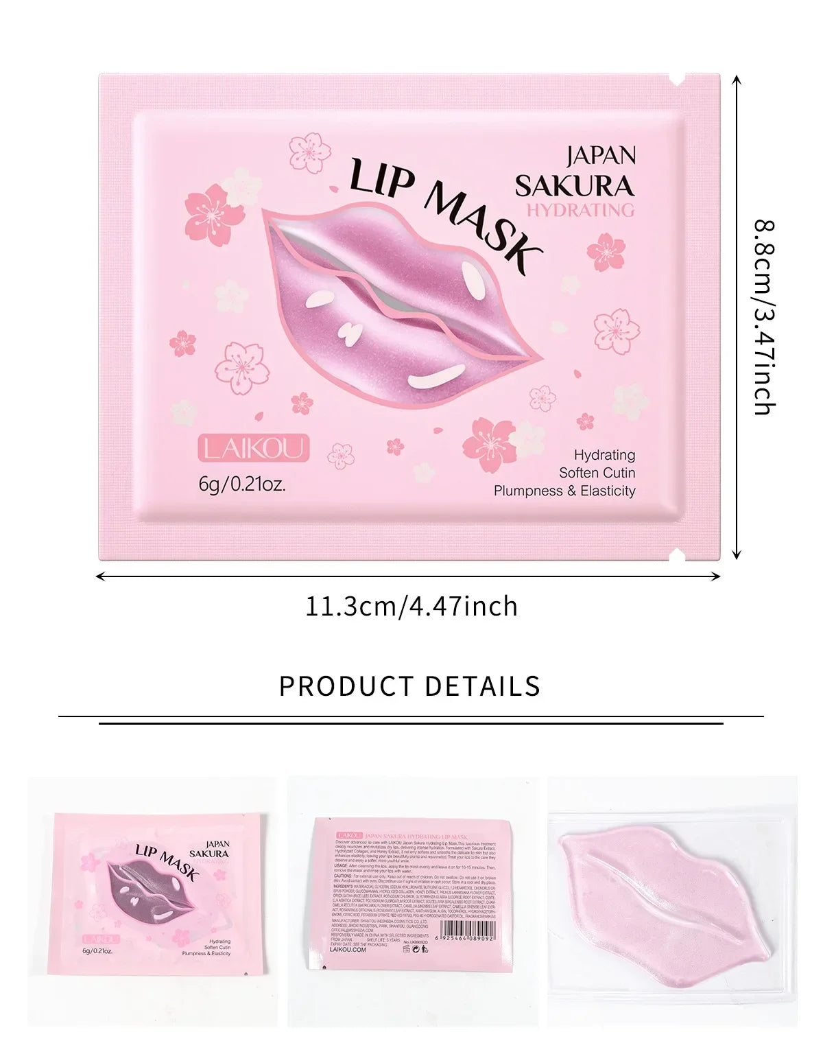 Hydrating Lip Mask Patches - Nourishing Gel Lip Care Treatment (10 Pack) Lip Care Tidesmit