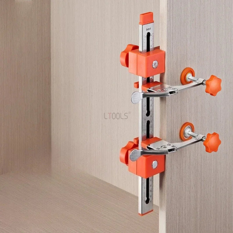 Double Axis Magnetic Drawer Slide Installation Jig - Cabinet Drawer Slide Mounting Template Positioning Tool for Hole Drilling