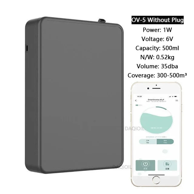 Smart Aroma Diffuser Wall Mounted Essential Oil Diffuser  APP Control Fragrance Diffuser Big Coverage Scent Machine Hotel Home