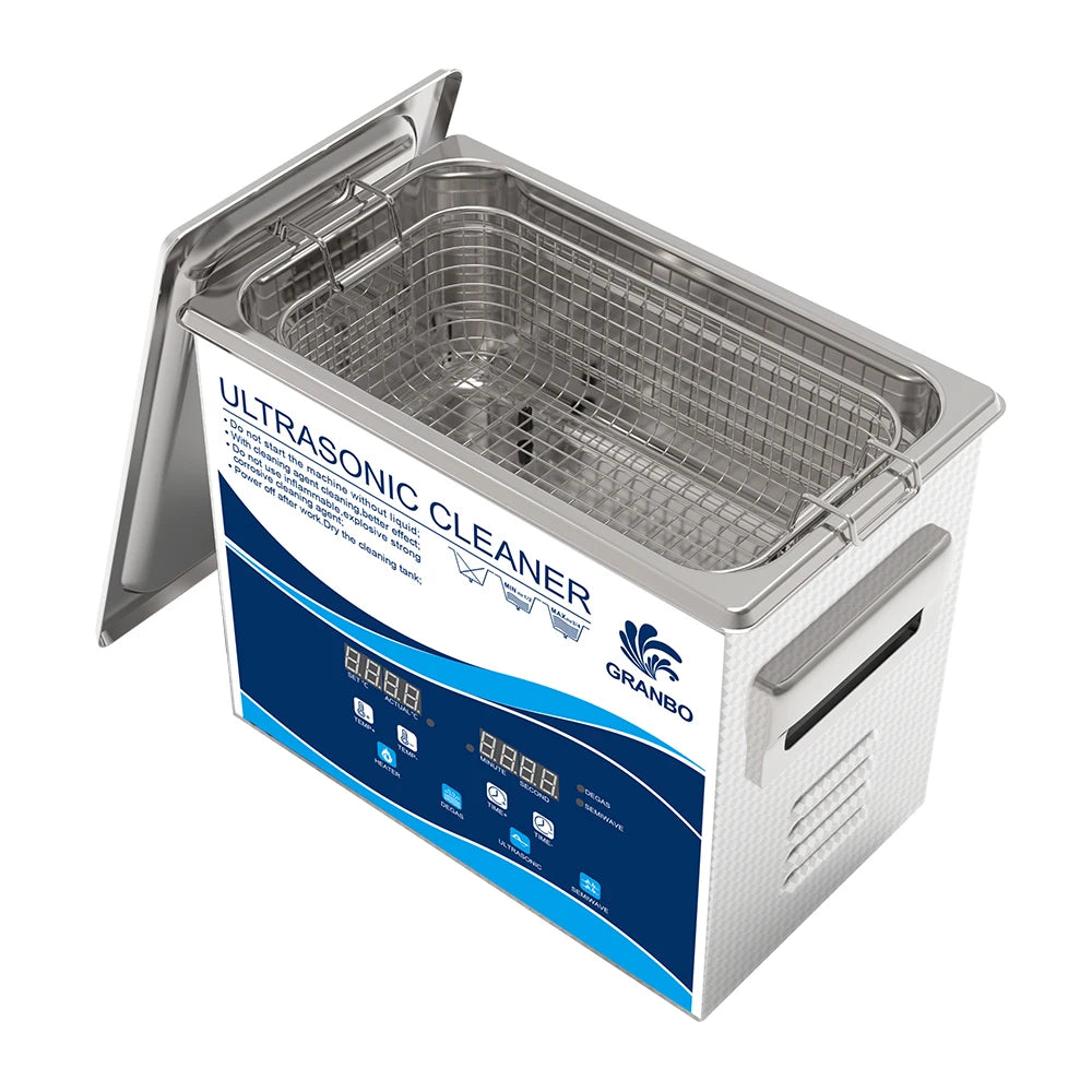 Tidesmit 3.2L 180W ultrasonic cleaner for dental and manicure instruments with digital control panel front view