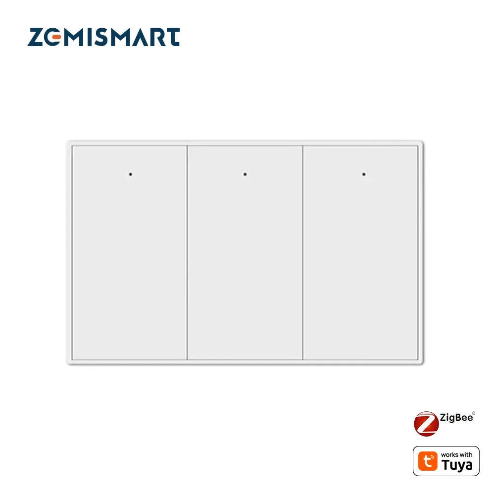 Zemismart Zigbee US Wall Light Switch Work with Tuya Smart Life APP No Neutral Interruptor Timer Alexa Google Home Voice Control
